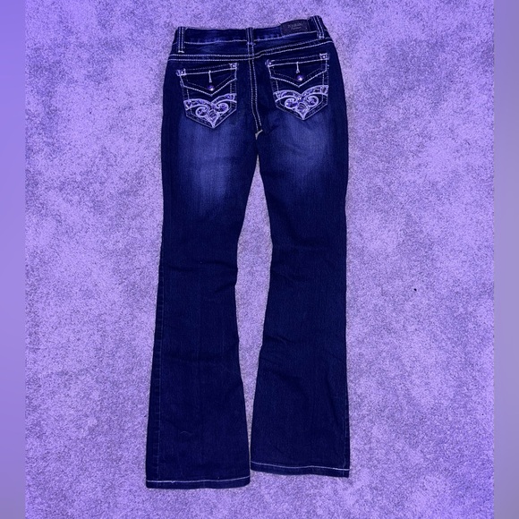 Y2K Low Rise Jeans with Sequin Embellishments - Picture 2 of 5